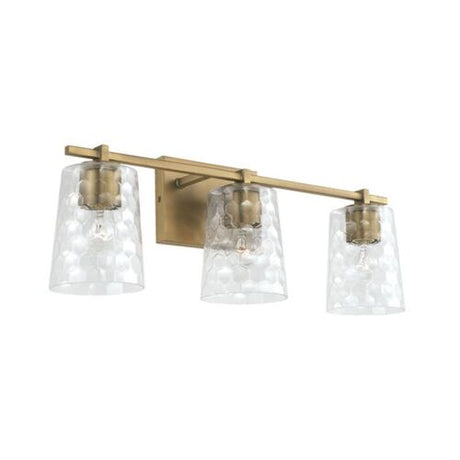 Capital Lighting 143531AD517 Burke 3 Bulb Bathroom Light - Aged Brass