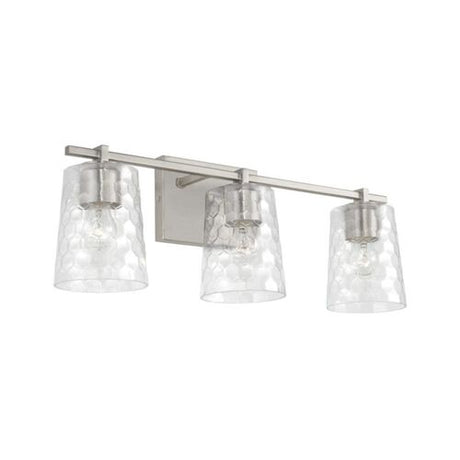 Capital Lighting 143531BN517 Burke 3 Bulb Bathroom Light - Brushed Nickel