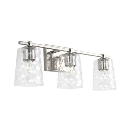 Capital Lighting 143531PN517 Burke 3 Bulb Bathroom Light - Polished Nickel