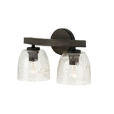 Capital Lighting 147621CK536 Clive 2 Bulb Bathroom Light - Carbon Grey and Black Iron