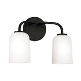 Capital Lighting 148821MB542 Lawson 2 Bulb Bathroom Light - Matte Black