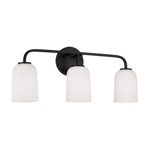 Capital Lighting 148831MB542 Lawson 3 Bulb Bathroom Light - Matte Black