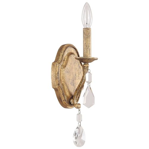 Capital Lighting 1616AGCR Blakely 1 Bulb Wall Sconce - Antique Gold