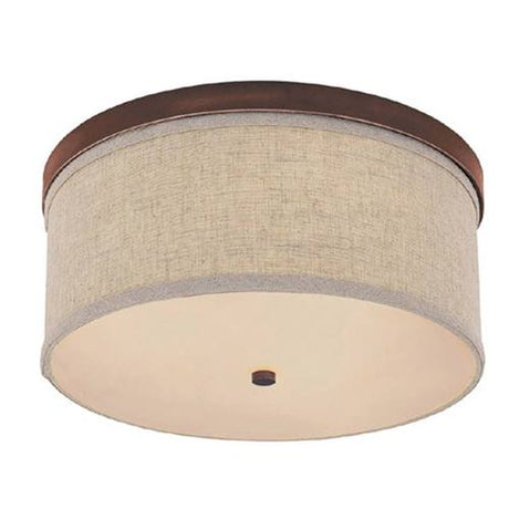 Capital Lighting 2015BB479 Midtown Flush Mount Ceiling Light - Burnished Bronze / Beige