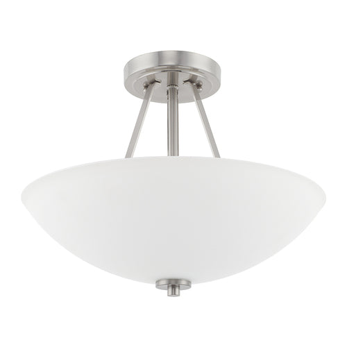 Capital Lighting 218921BN HomePlace Semi Flush Mount Ceiling Light - Brushed Nickel