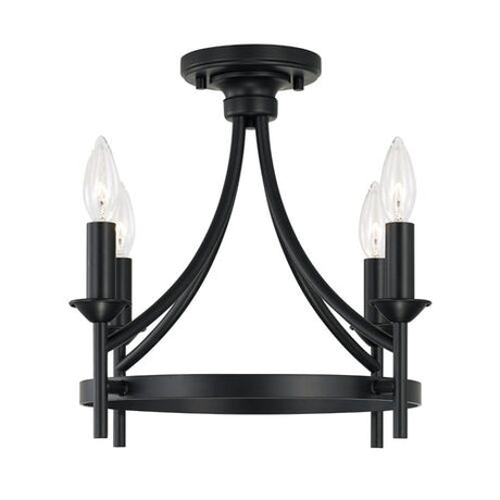 Capital Lighting 242041MB Ricci Semi Flush Mount Ceiling Light - Matte Black