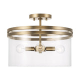 Capital Lighting 248741AD Fuller Semi Flush Mount Ceiling Light - Aged Brass