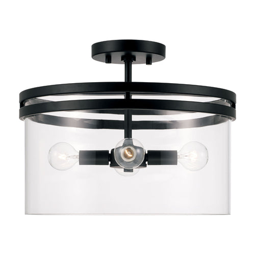 Capital Lighting 248741MB Fuller Semi Flush Mount Ceiling Light - Matte Black