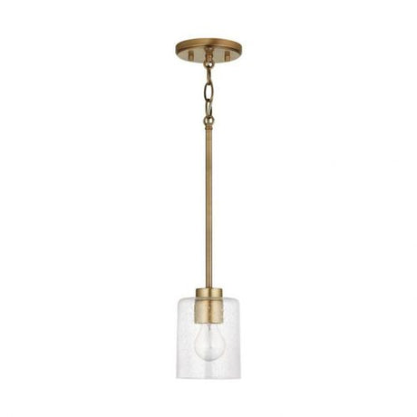 Capital Lighting 328511AD449 Greyson Mini Pendant - Aged Brass