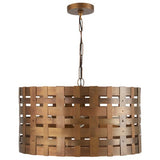 Capital Lighting 330441PA Drum Pendant - Patinaed Brass