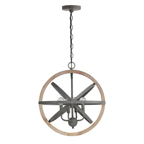 Capital Lighting 330544IW Entrance / Foyer Pendant - Iron / Wood