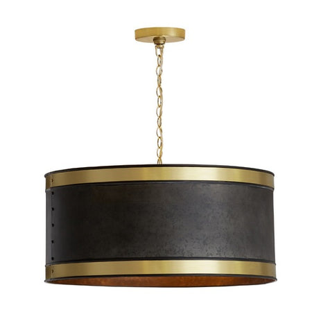 Capital Lighting 335641GB Walker Drum Pendant - Galvanized Black