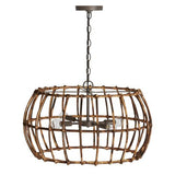 Capital Lighting 335742BY Sanibel Entrance / Foyer Pendant - Blazed Rattan / Nordic Grey