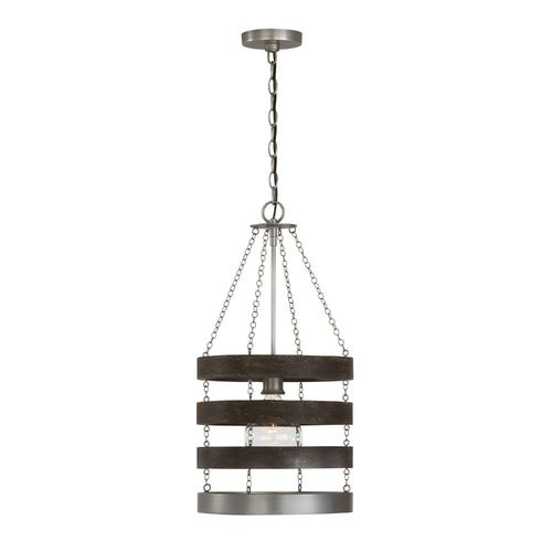 Capital Lighting 335811CM Ashton Entrance / Foyer Pendant - Carbon Grey / Matte Nickel
