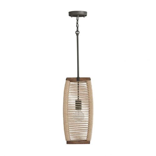 Capital Lighting 340311YG Jacob Mini Pendant - Grey Wash / Iron Silk