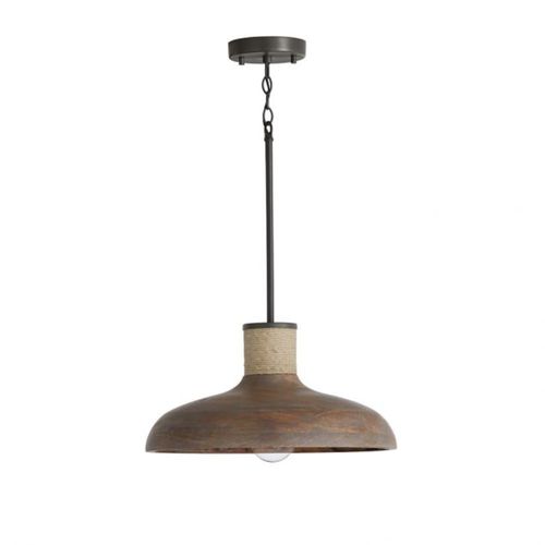 Capital Lighting 340312YG Jacob Down Light Pendant - Grey Wash / Iron Silk