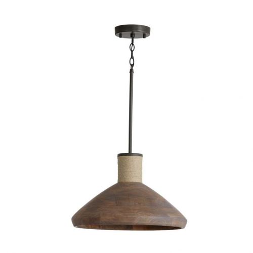 Capital Lighting 340313YG Jacob Down Light Pendant - Grey Wash / Iron Silk