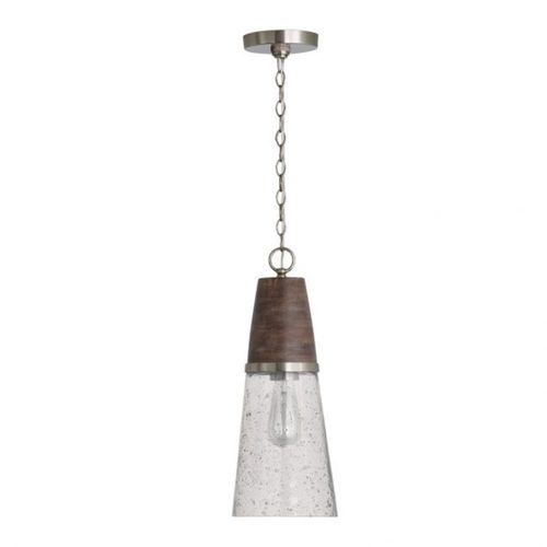 Capital Lighting 340511HN Connor Mini Pendant - Black Wash / Matte Nickel