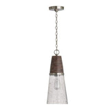 Capital Lighting 340511HN Connor Mini Pendant - Black Wash / Matte Nickel