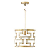 Capital Lighting 341011NL Hala Entrance / Foyer Pendant - Bleached Natural Jute / Patinaed Brass