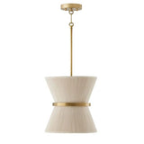 Capital Lighting 341211NP Cecilia Down Light Pendant - leached Natural Rope / Patinaed Brass