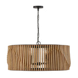 Capital Lighting 344664WK Archer Down Light Pendant - Light Wood and Matte Black