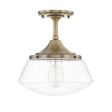 Capital Lighting 3533AD134 Semi Flush Mount Ceiling Light - Aged Brass
