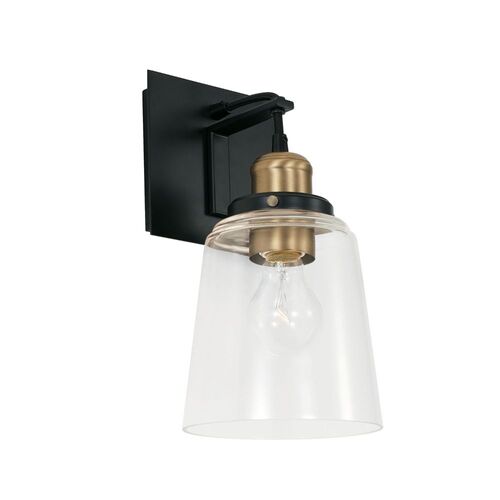 Capital Lighting 3711AB135 Fallon 1 Bulb Wall Sconce - Aged Brass and Black