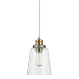 Capital Lighting 3718GA135 Fallon Mini Pendant - Graphite With Aged Brass