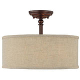 Capital Lighting 3923BB479 Loft Semi Flush Mount Ceiling Light - Burnished Bronze