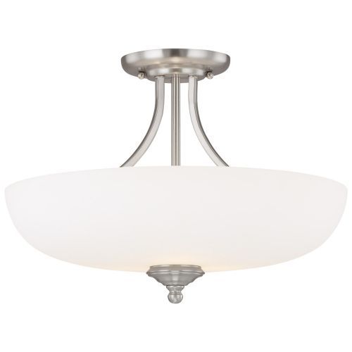 Capital Lighting 3947MNSW Chapman Semi Flush Mount Ceiling Light - Matte Nickel