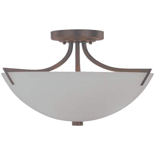 Capital Lighting 4037BBSW Stanton Semi Flush Mount Ceiling Light - Burnished Bronze