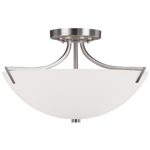 Capital Lighting 4037BN Stanton Semi Flush Mount Ceiling Light - Brushed Nickel