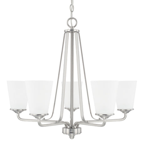 Capital Lighting 414151BN331 Braylon Mid Sized Chandelier - Brushed Nickel