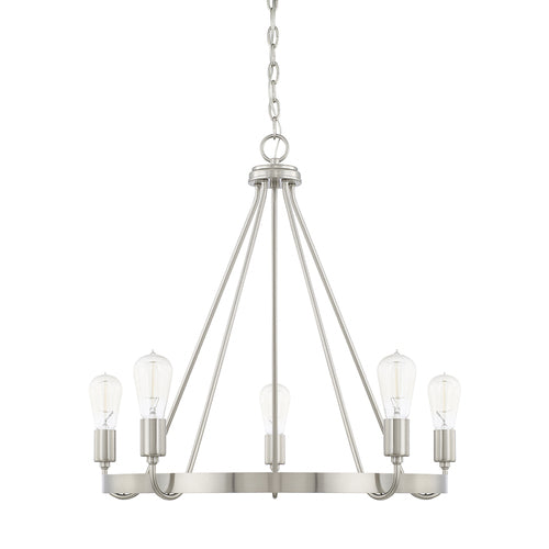 Capital Lighting 420061BN Mid Sized Chandelier - Brushed Nickel