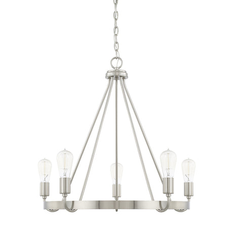 Capital Lighting 420061BN Mid Sized Chandelier - Brushed Nickel