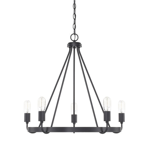 Capital Lighting 420061MB Mid Sized Chandelier - Matte Black