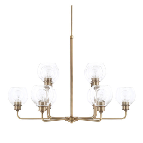 Capital Lighting 421101AD426 Mid-Century Large Foyer Chandelier - Aged Brass