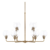 Capital Lighting 421101AD426 Mid-Century Large Foyer Chandelier - Aged Brass