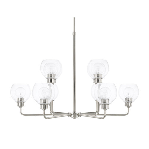 Capital Lighting 421101PN426 Mid-Century Large Foyer Chandelier - Polished Nickel