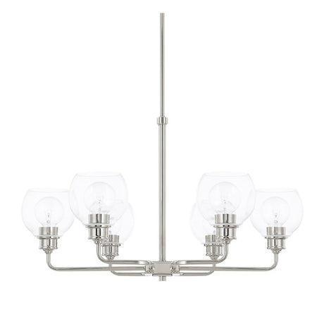 Capital Lighting 421161PN426 Mid-Century Mid Sized Chandelier - Polished Nickel