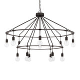 Capital Lighting 425602BI Large Foyer Chandelier - Black Iron