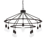 Capital Lighting 425603BI Large Foyer Chandelier - Black Iron