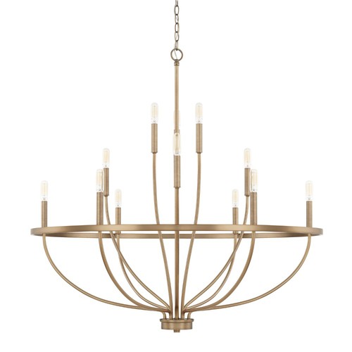 Capital Lighting 428501AD Greyson Large Foyer Chandelier - Aged Brass
