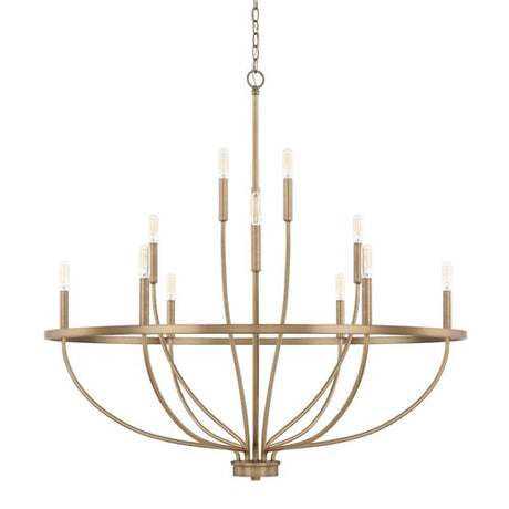 Capital Lighting 428501AD Greyson Large Foyer Chandelier - Aged Brass