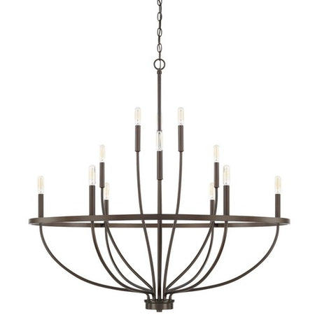 Capital Lighting 428501BZ Greyson Large Foyer Chandelier - Bronze