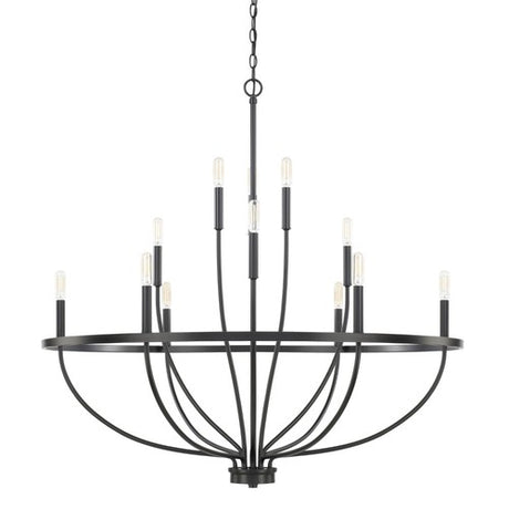Capital Lighting 428501MB Greyson Large Foyer Chandelier - Matte Black