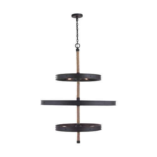 Capital Lighting 430703RI Walker Large Foyer Chandelier - Rustic Iron