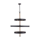 Capital Lighting 430703RI Walker Large Foyer Chandelier - Rustic Iron