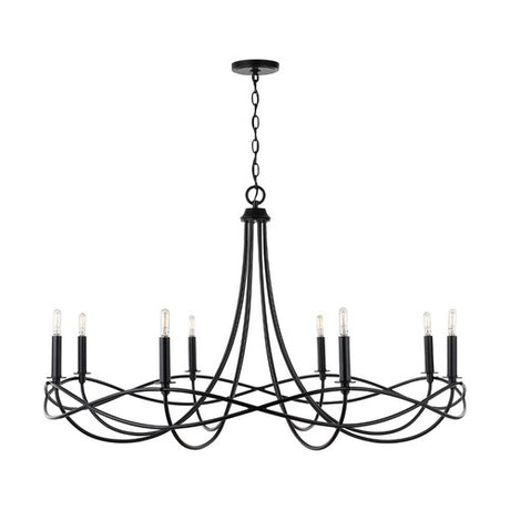Capital Lighting 431681MB Sonnet Large Foyer Chandelier - Matte Black